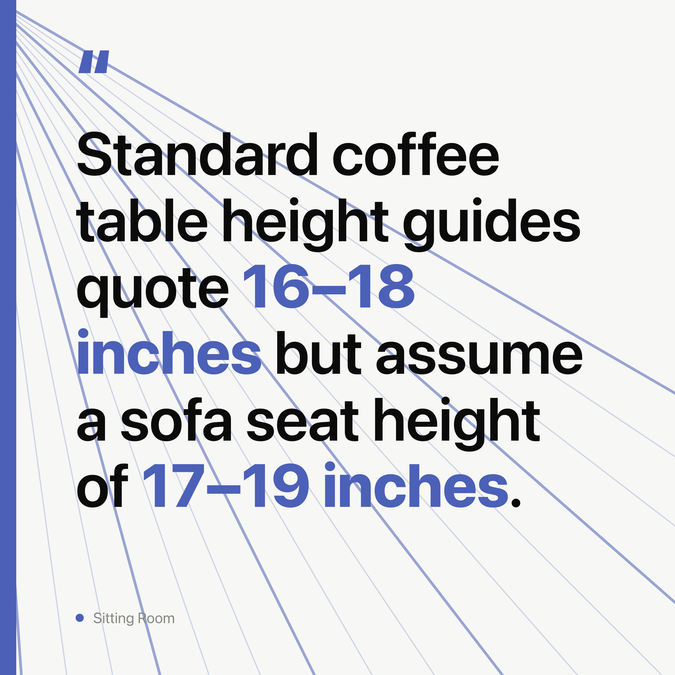 Coffee Table Height Depends on Your Sofa, Not a Range
